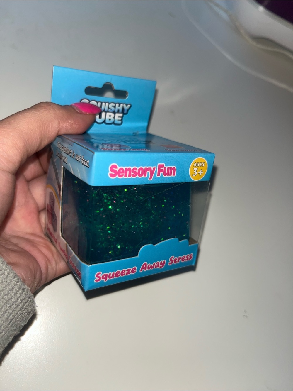 Green Glitter Squishy Tube Stress Toy - Picture 1 of 1